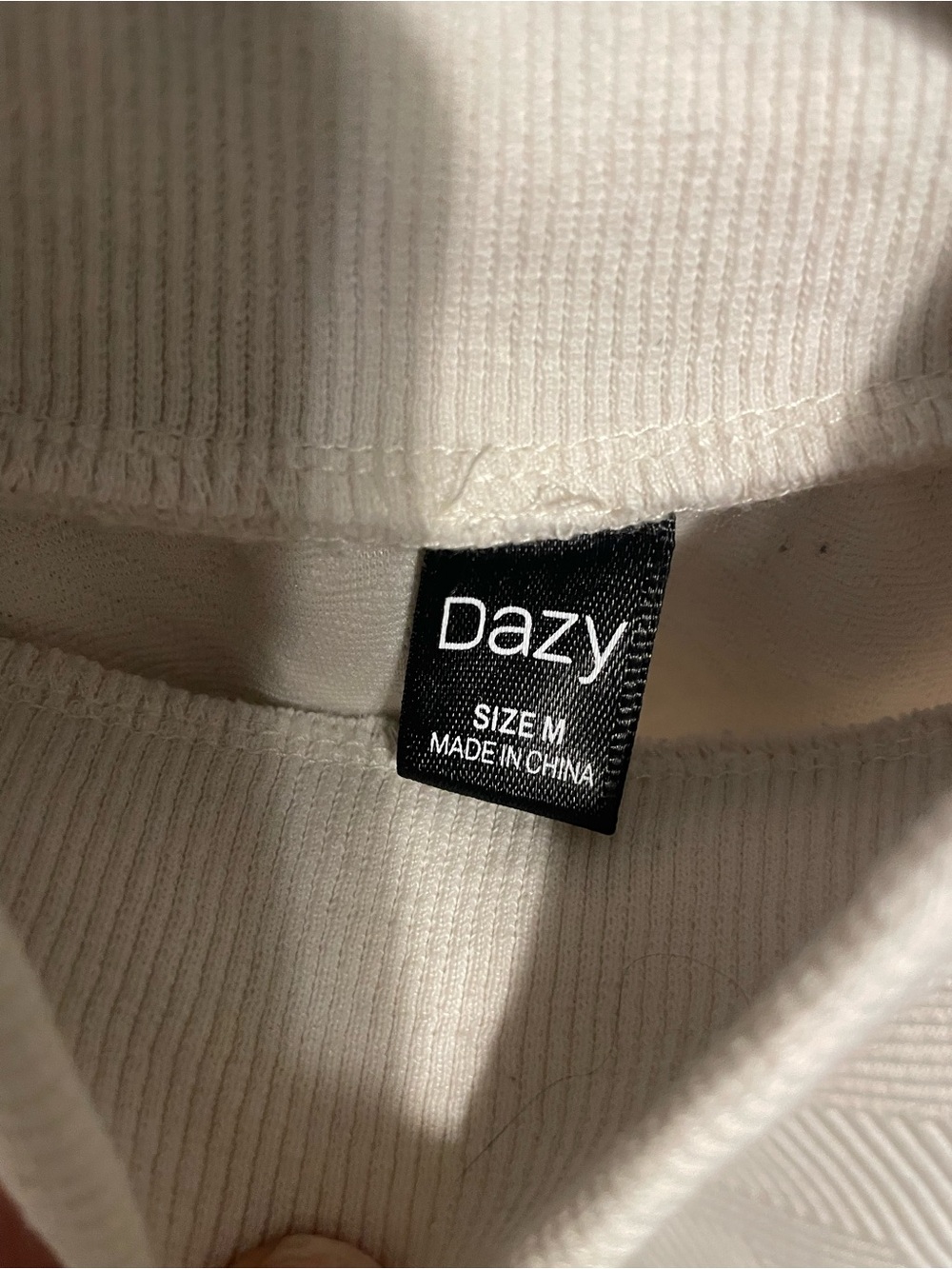 SHEIN Cream Textured Mockneck Pullover - Picture 2 of 5